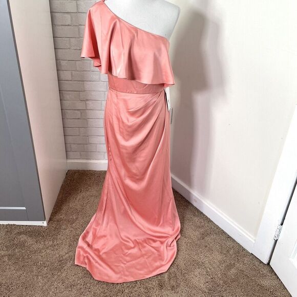 THEIA Carina One Shoulder Gown Dress - Picture 4 of 8